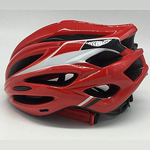 Mountain Bike Helmet : Kaper Go Bicycle Helmet With Light Riding Helmet Mountain Bike Bicycle Helmet Men And Women Breathable Helmet Riding Equipment (Color : Red)
