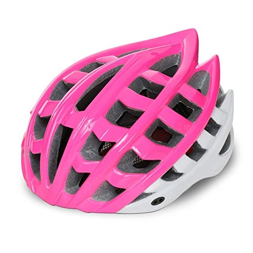 Mountain Bike Helmet : Kaper Go Helmet Mountain Bike Helmet Integrated Helmet Riding Anti-collision Helmet Outdoor (Color : Pink)