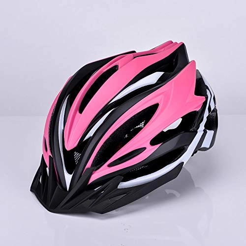 Mountain Bike Helmet : Kaper Go Lighted Bicycle Helmet Riding Helmet Mountain Bike Bicycle Helmet Men And Women Helmet Riding Equipment Breathable Helmet (Color : Pink)