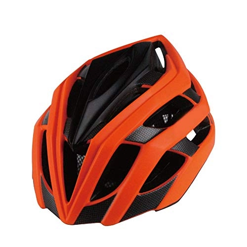 Mountain Bike Helmet : Kaper Go Male And Female Bicycle Helmet Adult Mountain Bike Riding Helmet Roller Skating Helmet Integrated Molding (Color : Orange)