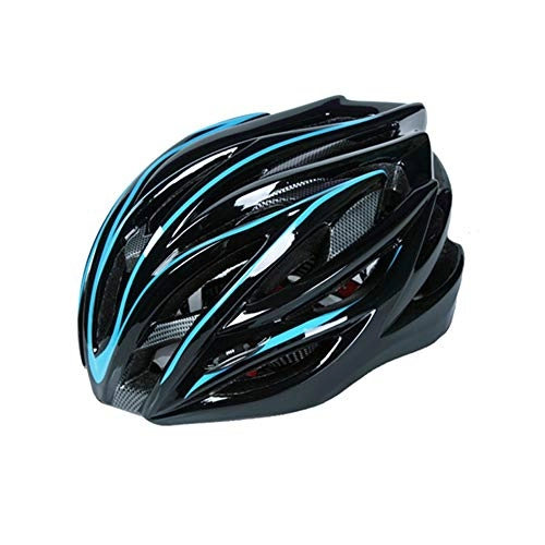 Mountain Bike Helmet : Kaper Go One-piece EPS Bicycle Helmet Riding Helmet Mountain Bike Helmet Head Circumference Adjustable (Color : Blue)