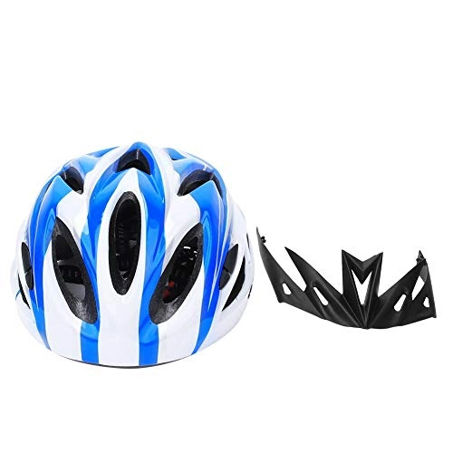 Mountain Bike Helmet : Keenso Bicycle Helmet, EPS Integrated Unisex Bike Helmet Lightweight Bicycle Helmet Cycling Head Protector for Mountain Bikes, Road Bicycle(Blue White)