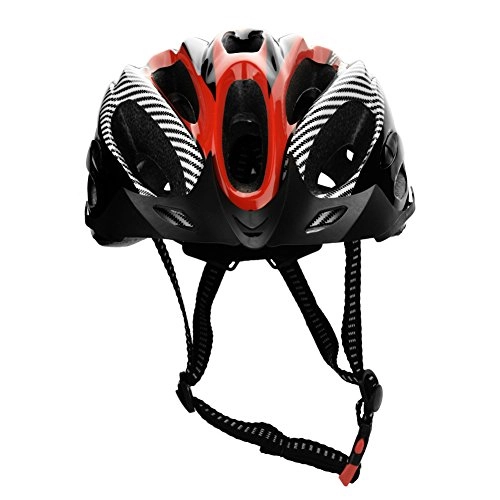 Mountain Bike Helmet : Keenso Sports Helmet, EPS Integrated Mountain Bike Road Bike Helmet Cycling Helmet Head Protector Sports Protective Gear Outdoor Climbing Equipment(Red)