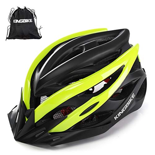 Mountain Bike Helmet : KING BIKE Bicycle Helmet Bike Bicycle Helmet with LED Light for Men Women Helmet On The Helmets Sports Items Bicycle Helmets GmbH Road Bikes The Mountain Bike MTB (L / XL (59-62 cm)
