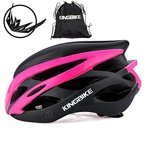 Mountain Bike Helmet : KING BIKE Bicycle Helmet Bike Bicycle Helmet with LED Light for Men Women Helmet On The Helmets Sports Products Bicycle Helmets GmbH Road Bikes Mountain Shell Mountain Bike MTB, L / XL (59-62 cm)