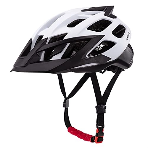 Mountain Bike Helmet : KSHYE Ultralight Bicycle Helmet In-mold MTB Road Mountain Bike Cycling Helmets Outdoor Riding Safety Cap Equipment (Color : Black white)