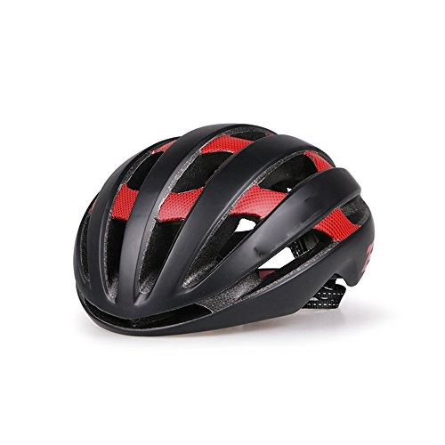 Mountain Bike Helmet : KSNCQJ One-piece riding helmet road bike bicycle helmet mountain bike helmet men and women helmet Cycling helmet (Color : Black red)