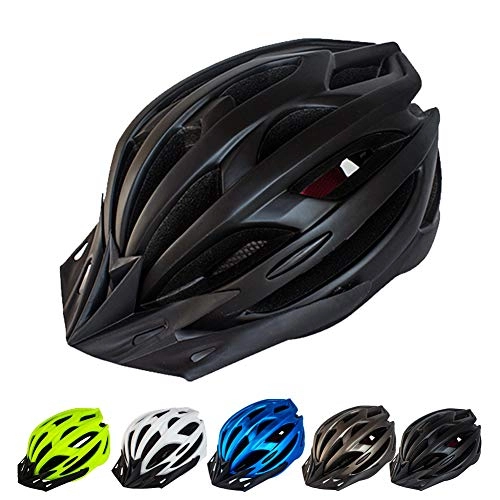 Mountain Bike Helmet : KuaiKeSport Bicycle Helmet with LED Taillight, Adult Unisex Mountain Bike Helmet-CE Certified, Super Light Cycling Helmet Breathable Lightweight Riding Equipment Helmets for Adult Men Women, Black