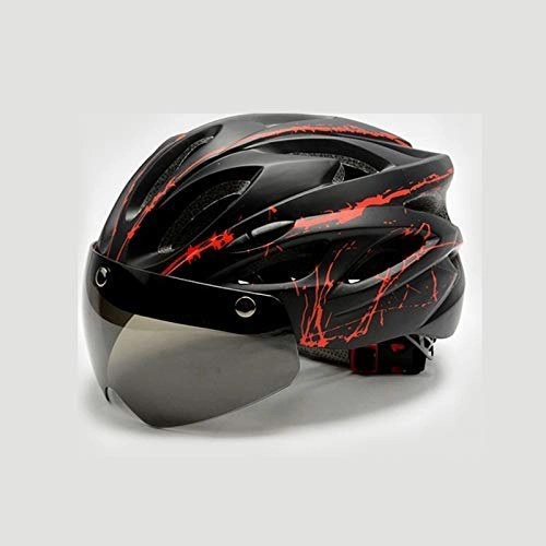 Mountain Bike Helmet : Kyman Bike helmet，Windproof Cycling Helmet With Goggle MTB Helmet Bike Mountain Road Bicycle Helmet specialiced Helmet spare parts For Bicycles Impact resistance (Color : COLOR 3) (Color : Color 3)