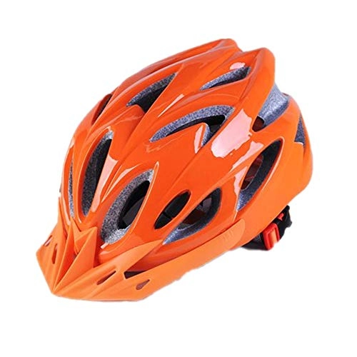 Mountain Bike Helmet : L.W.SURL Motorcycle Helmet Bike Helmet for Men and Women Light weight Adjustable Helmet Outdoor Sports Mountain Road Bike Cycling Helmets (Color : 01Orange, Size : Free)