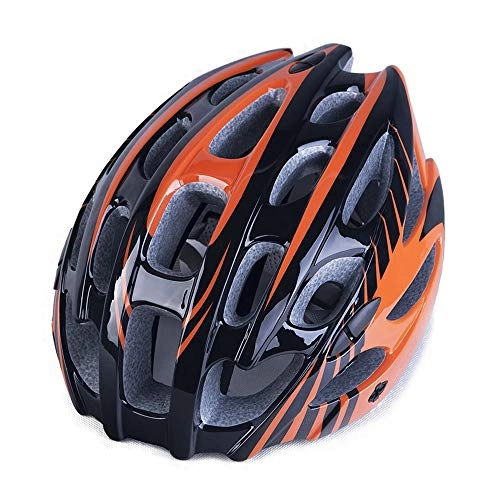 Mountain Bike Helmet : L.W.SURL Motorcycle Helmet Sports Outdoor Mountain Bike Helmet for Men Women Protection Head Adjustable Road Cycling Helmet (Color : Orange, Size : Free)
