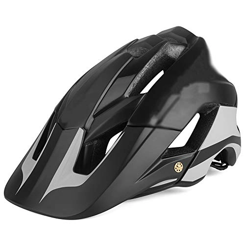 Mountain Bike Helmet : LAIABOR Cycling Bike Helmet for Men Women with Visor, Lightweight Cycle Bicycle Helmets, Padded Road Mountain Bike Cycling Helmet, Black, L(56~62CM)