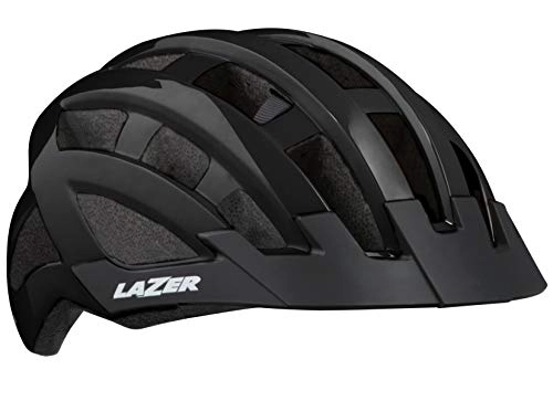 Mountain Bike Helmet : Lazer Compact Mens Cycling Helmet - Black, One Size / Bicycle Cycle Biking Bike Road Mountain MTB Adult Head Safety Guard Skull Protection Breathable Cool Air Vent Commute Riding Ride Wear