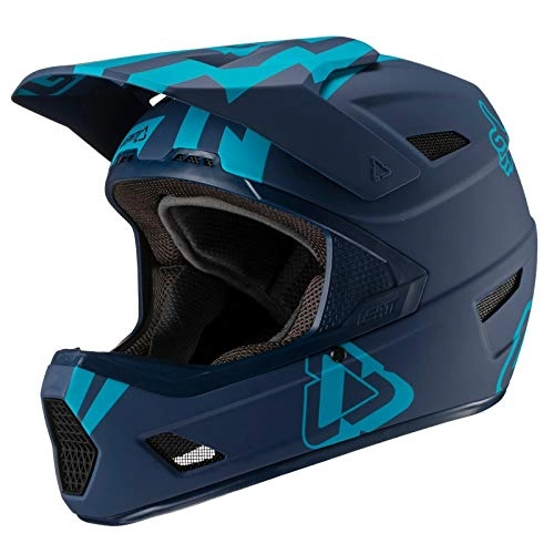Mountain Bike Helmet : Leatt 1019303632 Unisex Adult Mountain Bike Helmet, Navy Blue, Size: L