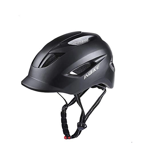 Mountain Bike Helmet : Leeworks Bike Helmet Adult Lightweight Urban Road Bike Helmet CE Certified Adjustable 57-62CM Bicycle Helmet with Safety Light for Men Women Urban Commuter