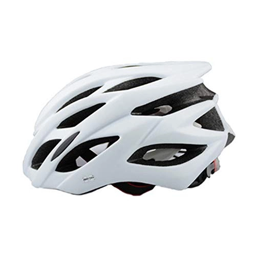 Mountain Bike Helmet : LERDBT Cycling helmet Men And Women Bicycle Helmet Bike Helmet With Safety Light Adjustable Dial And 22 Vents Bike Helmetfor Road Urban Mountain Safety Protecti (Color : White)