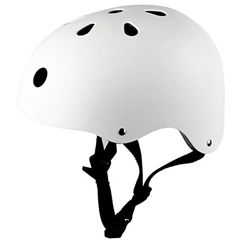 Mountain Bike Helmet : lhmlyl Bike Helmet Round Mountain Road Bike Adult Kids Outdoor Sports Bicycle Skateboard Safety Strong MTB Cycling Helmet Cap 3 Size 6 Color-White_L_58_to_61cm