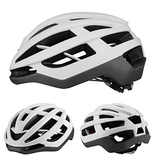 Mountain Bike Helmet : LHY Bicycle Helmet, Mountain Bike Helmets Road Bicycle Ultralight Helmet MTB Racing Skating Sports Safety Equipment Cycling Accessories, white and grey, M