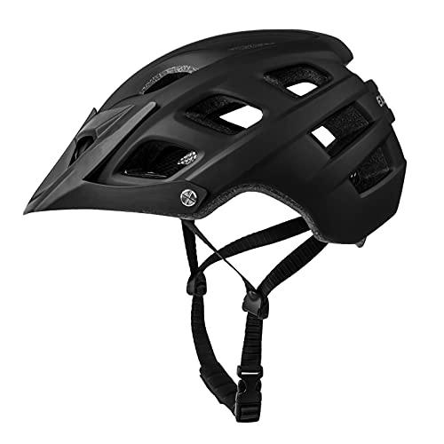 Mountain Bike Helmet : LICHUXIN Bicycle Helmet, Lightweight Adult Male And Female Mountain Bike Cross-Country Helmet, 22 Ventilation Holes, with 55-61Cm Adjustable Head Circumference, Black