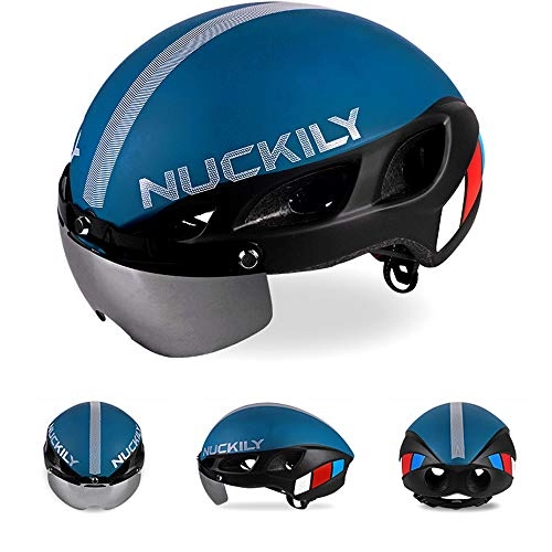 Mountain Bike Helmet : LICHUXIN Bicycle Helmet with Goggles, Ultra-Light Mountain Bike Riding Helmet, Ventilated And Removable Easy-To-Clean Lining, Adjustable Head Circumference, D