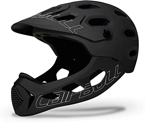 Mountain Bike Helmet : LIjiMY Mountain Bike Full Helmet, Detachable Ultralight Cycling Helmet Extreme Sports Safety Cross-Country Helmet ForBMX Bicycle Skateboard Scooter Helmet (Color : Black)