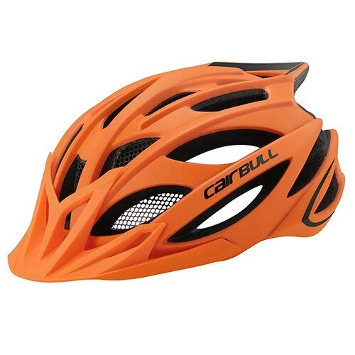 Mountain Bike Helmet : linfei Cycling Helmet Trail Xc Bicycle Helmet With Light In-Mold Mtb Bike Helmet Road Mountain Helmet 59-62Cm Orange