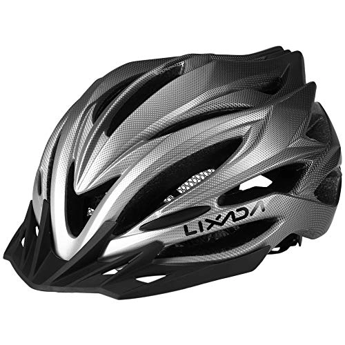 Mountain Bike Helmet : Lixada Cycling Helmet MTB Bike Helmet with Rear Light Sun Visor Breathable Women Men Safety Helmet for Mountain Bicycle Road Bike