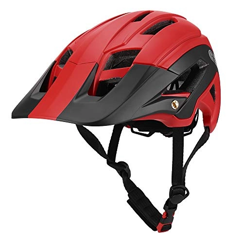 Mountain Bike Helmet : Lixada Mountain Bike Helmet 16 Vents Lightweight Cycling Helmet Bicycle Safety Protective Helmet with Detachable Visor for Adult Men / Women (Red)