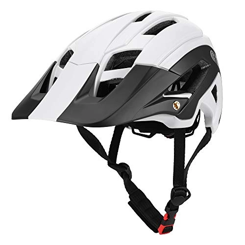 Mountain Bike Helmet : Lixada Mountain Bike Helmet 16 Vents Lightweight Cycling Helmet Bicycle Safety Protective Helmet with Detachable Visor for Adult Men / Women (White)