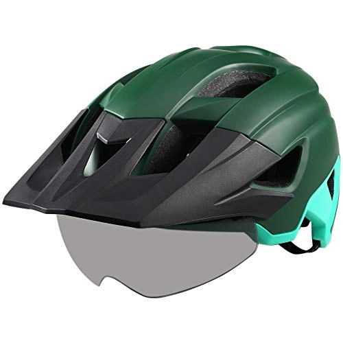 Mountain Bike Helmet : Lixada Mountain Bike Helmet with Detachable Visor and Goggles Ultralight MTB Cycling Helmet Unisex Safety Helmet for Outdoor Sports Biking
