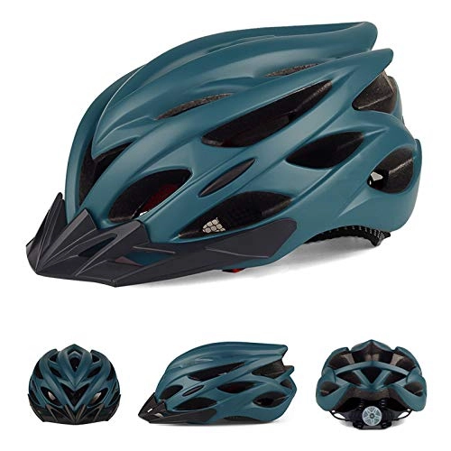 Mountain Bike Helmet : LK-HOME Bike Helmet, Used for Riding Protection for Skateboard Mountain Bikes, Ventilated, Shock-Resistant, Fall-Proof And Sun-Proof, 56-59 Cm, blue green