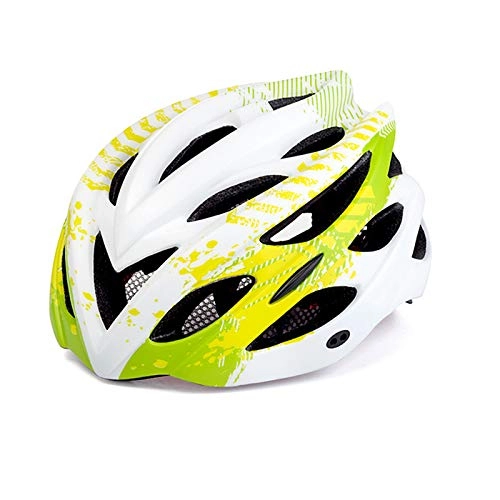 Mountain Bike Helmet : LK-HOME Bike Helmet, Used for Riding Protection of Skateboard Mountain Bikes, Lightweight Rear Light, One-piece Riding Helmet, Ventilated and Impact Resistant, 56-60 Cm, Green
