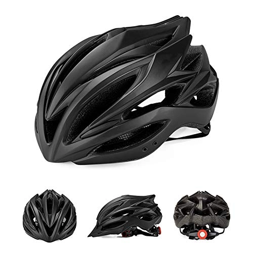 Mountain Bike Helmet : LK-HOME Bike Helmet, Used for Riding Protection of Skateboard Mountain Bikes, One-piece Riding Helmet, Ventilated, Shock-resistant, Fall-proof and Sun-proof, 58-62 Cm, Black