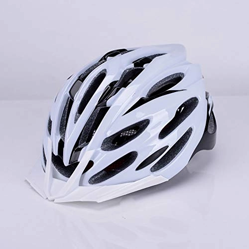 Mountain Bike Helmet : LPLHJD Motorcycle Helmet Bicycle Helmet Mountain Bike Riding Helmet Road Adult Safety Helmet with Sun Visor (Color : White)