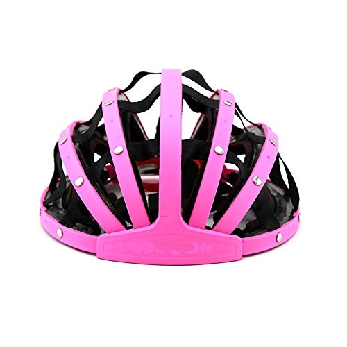 Mountain Bike Helmet : LPLHJD Motorcycle Helmet Bicycle Riding Helmet Convenient Helmet Folding Mountain Bike Helmet Riding Helmet Breathable Safety Men and Women Bicycle Helmet (Color : Pink)