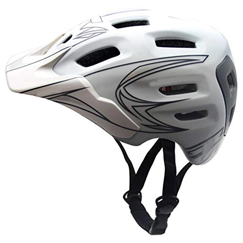 Mountain Bike Helmet : LPLHJD Motorcycle Helmet Bicycle Riding Helmet Ultra Light One-piece Helmet High Breathable Adult Mountain Road Bike Helmets (Color : White)