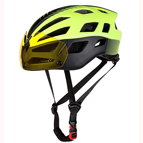 Mountain Bike Helmet : LPLHJD Motorcycle Helmet Cycling Helmet Glasses Integrated Magnetic Goggles Mountain Road Bike Men and Women Breathable Safety Helmet
