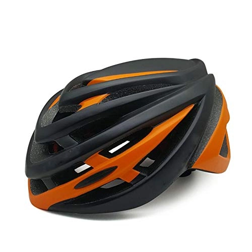 Mountain Bike Helmet : LPLHJD Motorcycle Helmet Increase Bicycle Riding Helmets Comprehensive Molding Mountain Road Helmet Outdoor Riding Protective Equipment Riding Helmet (Color : Black Orange)
