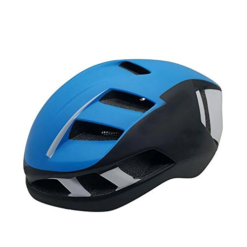 Mountain Bike Helmet : LPLHJD Motorcycle Helmet Night Riding Bicycle Helmet One-piece Adult Unisex Helmet Mountain Road Bike Protective Helmets (Color : Blue black)