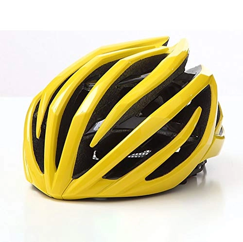 Mountain Bike Helmet : LPLHJD Motorcycle Helmet One-piece Helmet Bicycle Helmet Road Helmet Riding Safety Breathable Men and Women Helmet (Color : Yellow)