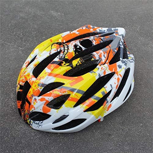Mountain Bike Helmet : LPLHJD Motorcycle Helmet Stunning Camouflage Helmet Bicycle Helmet Road Bike Mountain Bike Helmet Men and Women Breathable Helmet Riding Equipment (Color : Yellow)