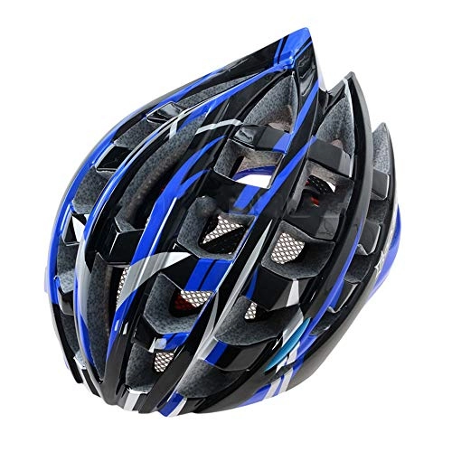 Mountain Bike Helmet : LPLHJD Motorcycle Helmet Ultra-light Breathable Adult Mountain Road Bike Helmet Men And Women Riding Helmet Integrated Molding (Color : Blue)