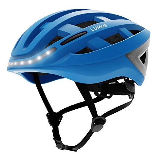 Mountain Bike Helmet : LUMOS Kickstart Smart Helmet (Cobalt Blue) | Bike Accessories | Adult: Men, Women | Front and Rear LED Lights | Turn Signals | Brake Lights | Bluetooth Connected