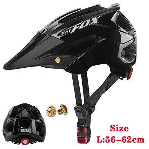 Mountain Bike Helmet : LWLJCFFF Mountain Bike TRAIL XC Men Bicycle Helmet MTB Ultralight Road Helmet BMX Integ-Molded Cycle Cycling Helmet, B5002-black