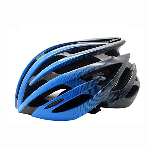 Mountain Bike Helmet : LXJ Cycling Helmet Mens Comfortable Breathable Road Bike Helmet Fully Shaped Bicycle Helmets (Black-blue)