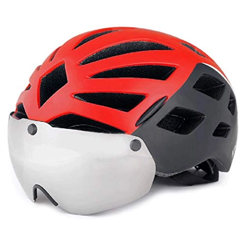 Mountain Bike Helmet : LXLAMP cycling helmets kids cycle helmet Mtb Helmet Bicycle Helmet Magnetic With Goggles Riding Helmet Outdoor Hard Hat Equipment Road Bike Helmet Black bike helmets for kids cycling helmets