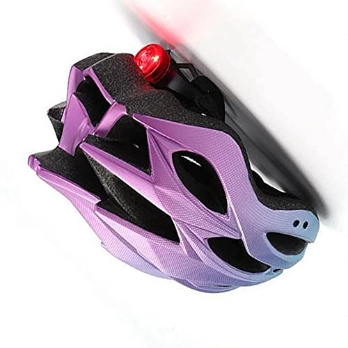 Mountain Bike Helmet : LXLAMP Mtb helmet, ladies cycling helmet womens bike helmet bike helmets New gradient color cycling helmet with light