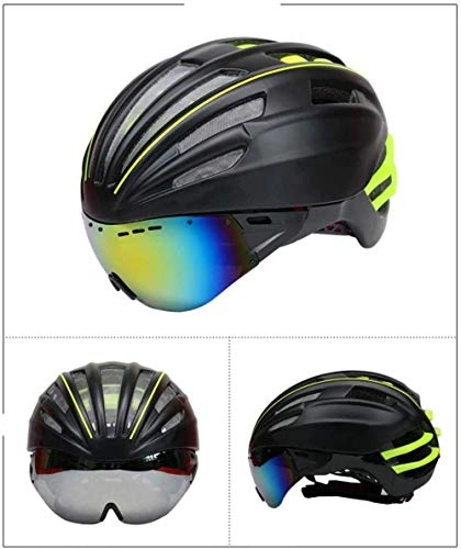 Mountain Bike Helmet : LYY Cycling Helmet Goggles Cycling Helmet Road Mountain Mtb Bicycle Helmet Ciclismo Ultralight In-mold Bike Helmet With Glasses 55-61cm