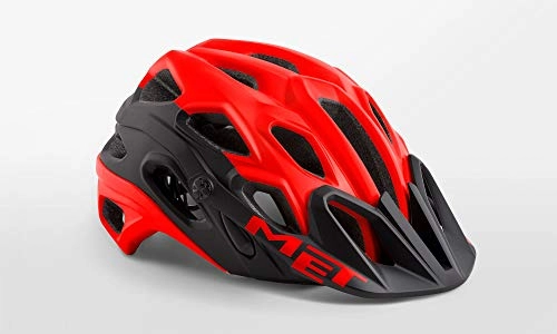 Mountain Bike Helmet : MET Bicycle Helmet Cycling Mountain Bike MTB Wolf Red Size L 59 / 62