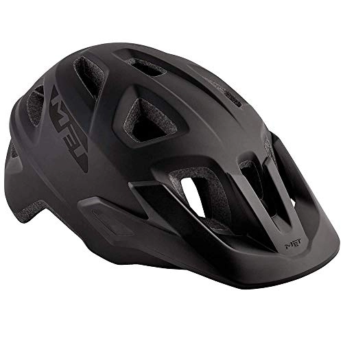 Mountain Bike Helmet : Met Echo Matte Black L(57-60) Mountain Helmet, Mountaineering and Trekking Unisex Adult